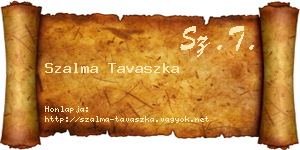 Szalma Tavaszka névjegykártya